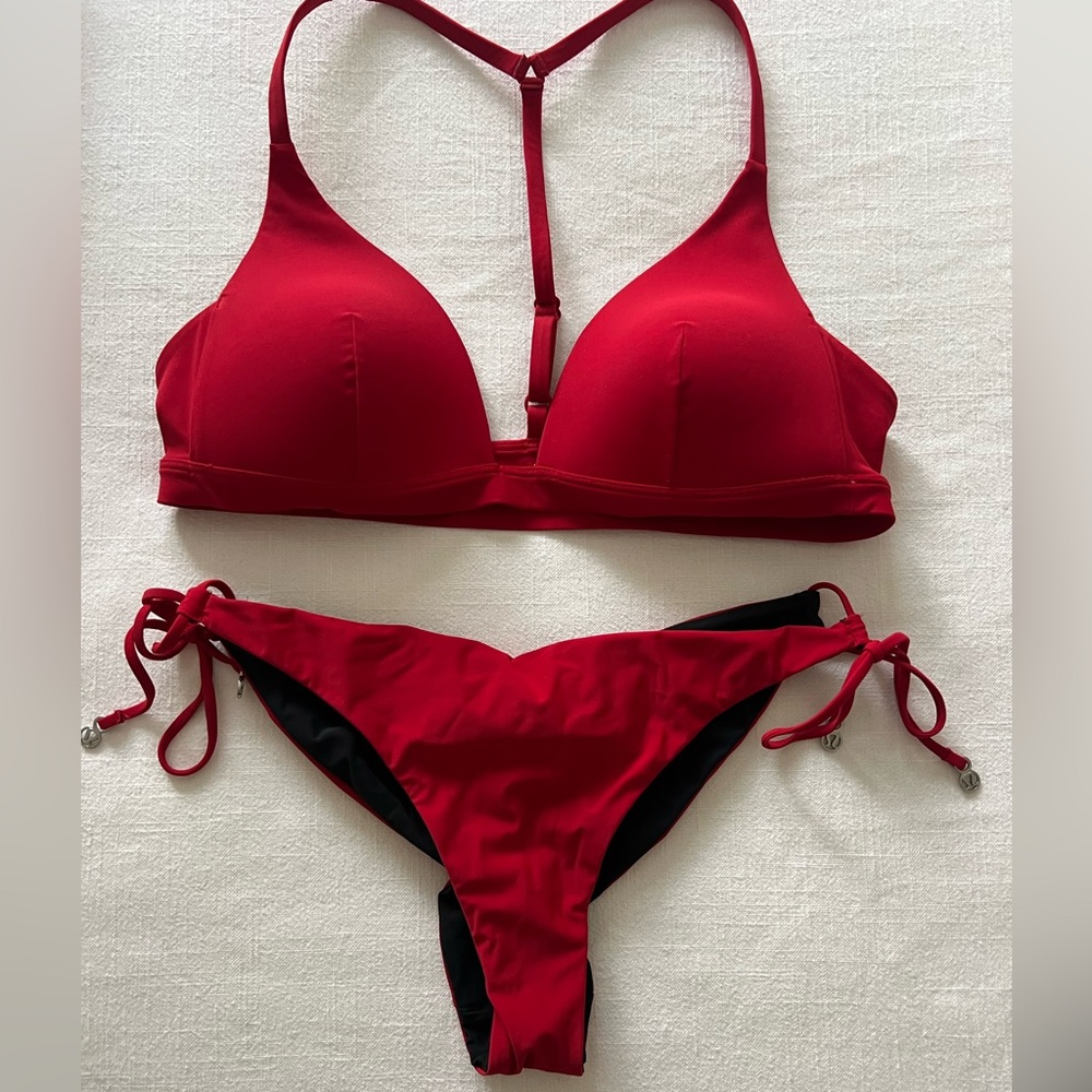 Lululemon Red Bikini Set